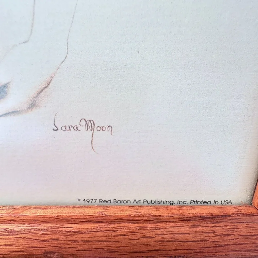Vintage 1970s‎ Sara Moon Framed Art Prints Jacqueline & Gina